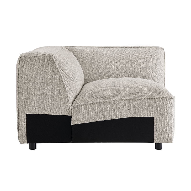 Auren Lattice Boucle Corner Chair with Pocket Spring Seat in Fog