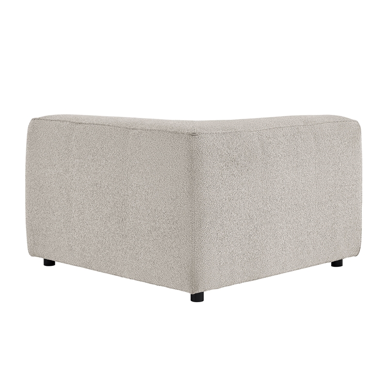 Auren Lattice Boucle Corner Chair with Pocket Spring Seat in Fog
