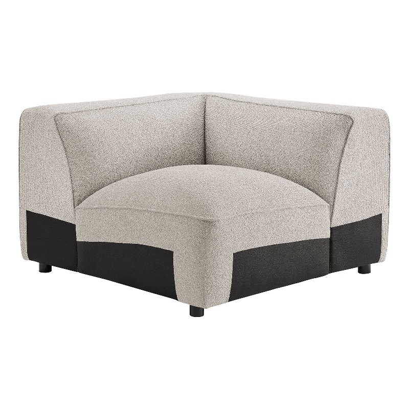 Auren Lattice Boucle Corner Chair with Pocket Spring Seat in Fog