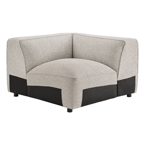 Auren Lattice Boucle Corner Chair with Pocket Spring Seat in Fog