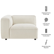 Auren Lattice Boucle Left-Facing Arm Chair with Pocket Spring Seat in Cream