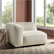 Auren Lattice Boucle Left-Facing Arm Chair with Pocket Spring Seat in Cream