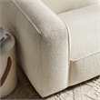 Auren Lattice Boucle Left-Facing Arm Chair with Pocket Spring Seat in Cream