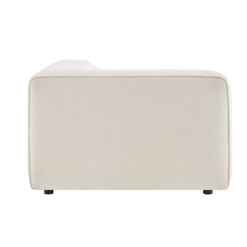 Auren Lattice Boucle Left-Facing Arm Chair with Pocket Spring Seat in Cream