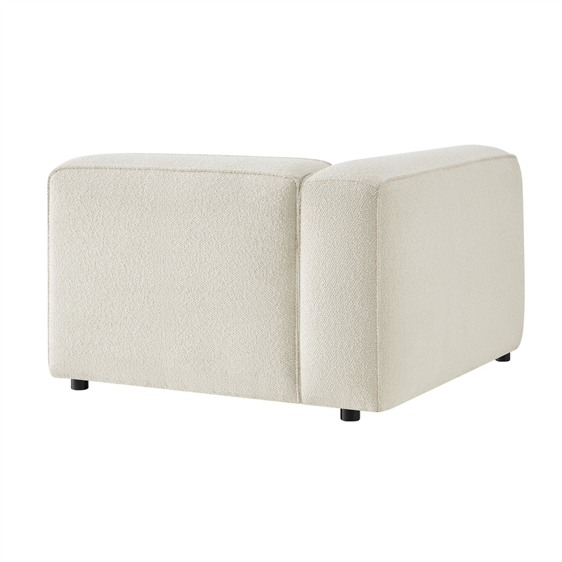 Auren Lattice Boucle Left-Facing Arm Chair with Pocket Spring Seat in Cream