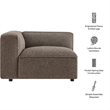 Auren Lattice Boucle Left-Facing Arm Chair with Pocket Spring Seat in Earth