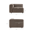 Auren Lattice Boucle Left-Facing Arm Chair with Pocket Spring Seat in Earth