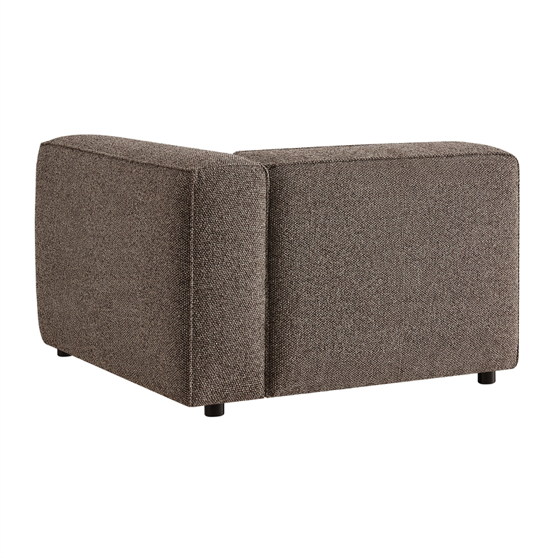 Auren Lattice Boucle Left-Facing Arm Chair with Pocket Spring Seat in Earth