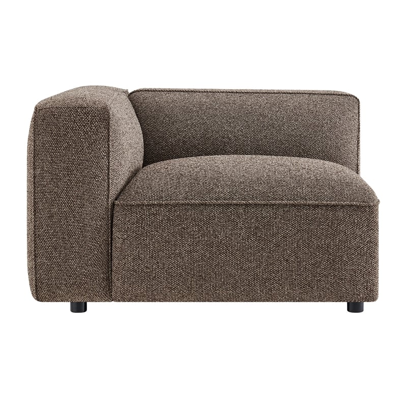 Auren Lattice Boucle Left-Facing Arm Chair with Pocket Spring Seat in Earth