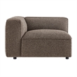 Auren Lattice Boucle Left-Facing Arm Chair with Pocket Spring Seat in Earth