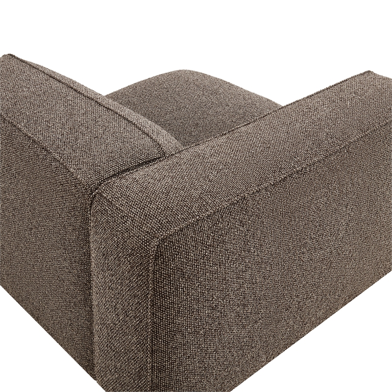 Auren Lattice Boucle Left-Facing Arm Chair with Pocket Spring Seat in Earth