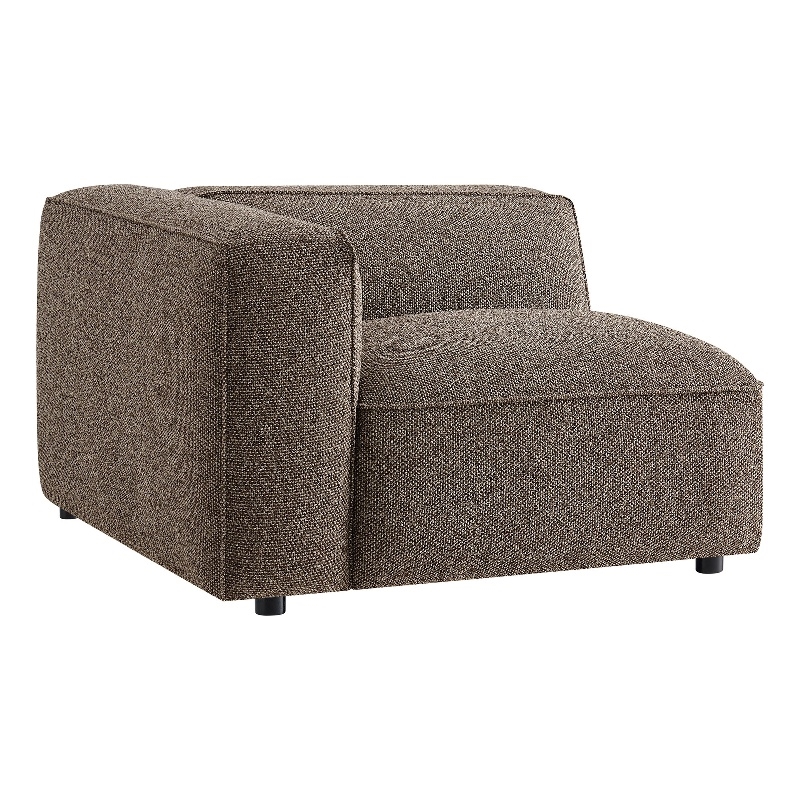 Auren Lattice Boucle Left-Facing Arm Chair with Pocket Spring Seat in Earth