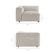 Auren Lattice Boucle Left-Facing Arm Chair with Pocket Spring Seat in Fog