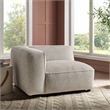Auren Lattice Boucle Left-Facing Arm Chair with Pocket Spring Seat in Fog