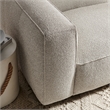 Auren Lattice Boucle Left-Facing Arm Chair with Pocket Spring Seat in Fog