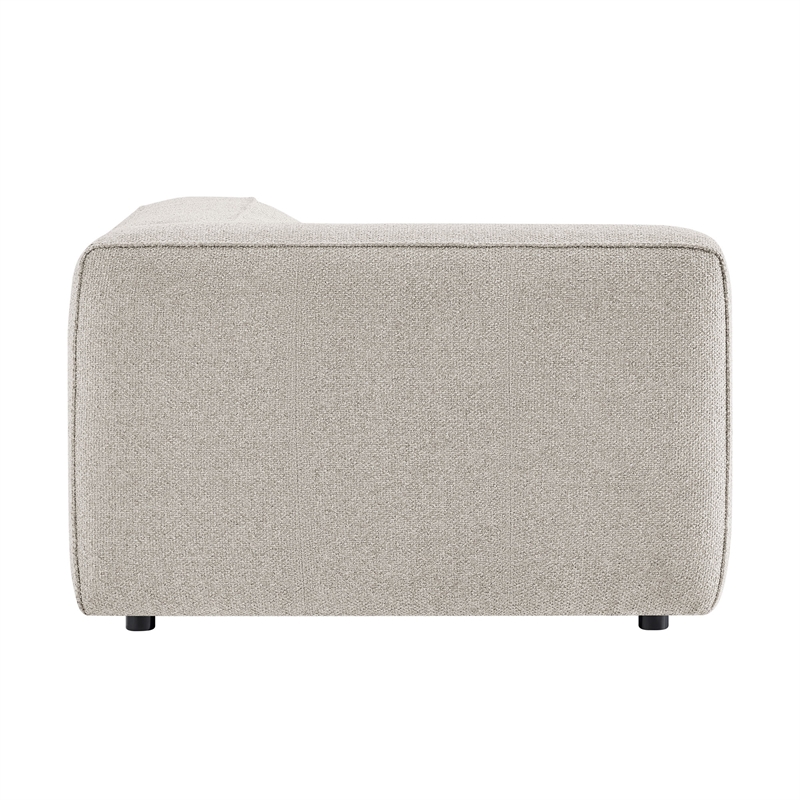 Auren Lattice Boucle Left-Facing Arm Chair with Pocket Spring Seat in Fog
