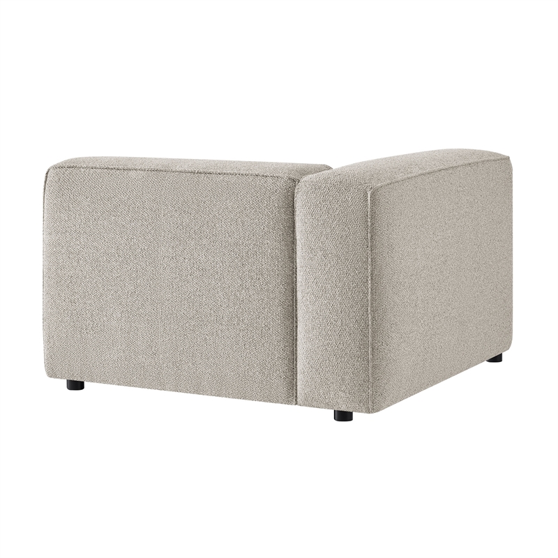 Auren Lattice Boucle Left-Facing Arm Chair with Pocket Spring Seat in Fog