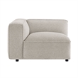Auren Lattice Boucle Left-Facing Arm Chair with Pocket Spring Seat in Fog