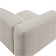Auren Lattice Boucle Left-Facing Arm Chair with Pocket Spring Seat in Fog