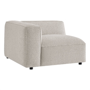 Auren Lattice Boucle Left-Facing Arm Chair with Pocket Spring Seat in Fog