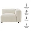 Auren Lattice Boucle Right-Facing Arm Chair with Pocket Spring Seat in Cream