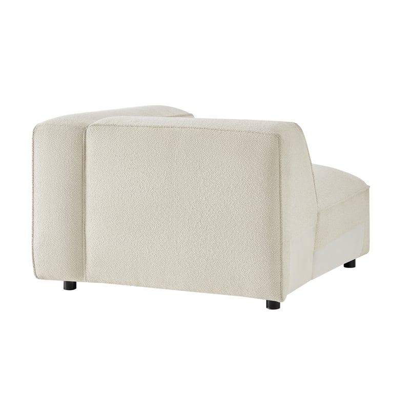 Auren Lattice Boucle Right-Facing Arm Chair with Pocket Spring Seat in Cream