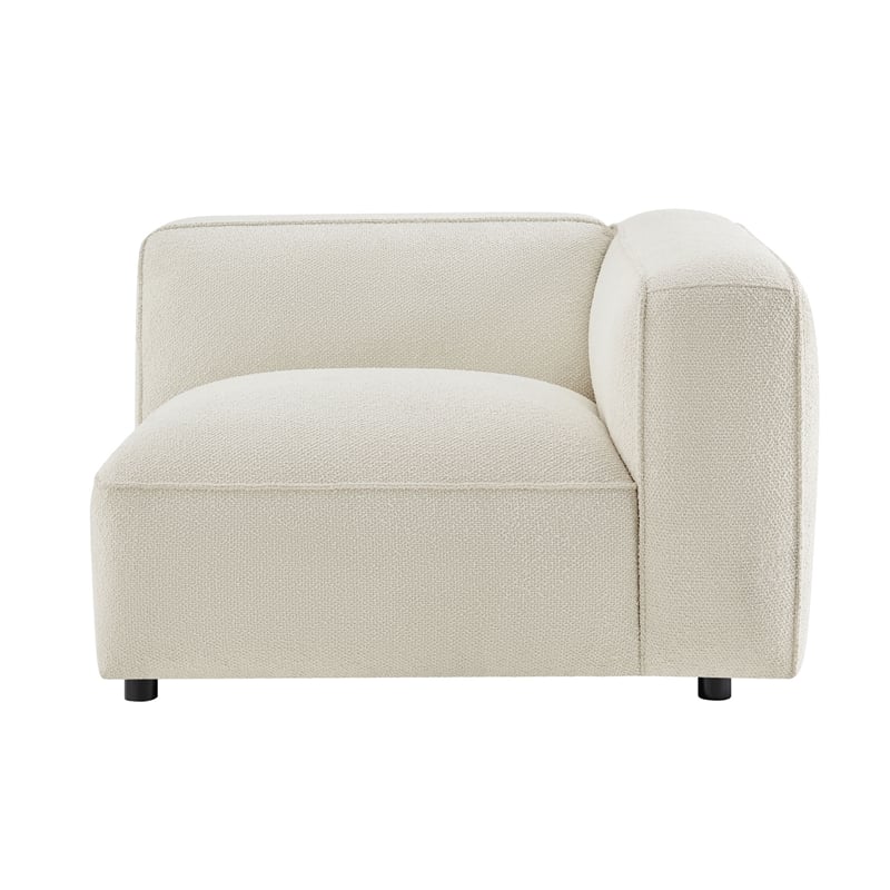 Auren Lattice Boucle Right-Facing Arm Chair with Pocket Spring Seat in Cream
