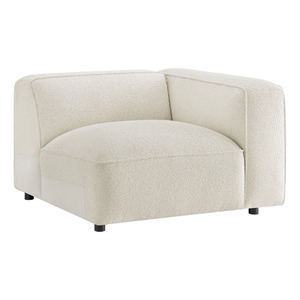 Auren Lattice Boucle Right-Facing Arm Chair with Pocket Spring Seat in Cream
