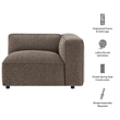 Auren Lattice Boucle Right-Facing Arm Chair with Pocket Spring Seat in Earth