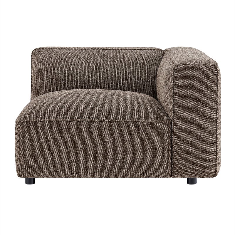 Auren Lattice Boucle Right-Facing Arm Chair with Pocket Spring Seat in Earth