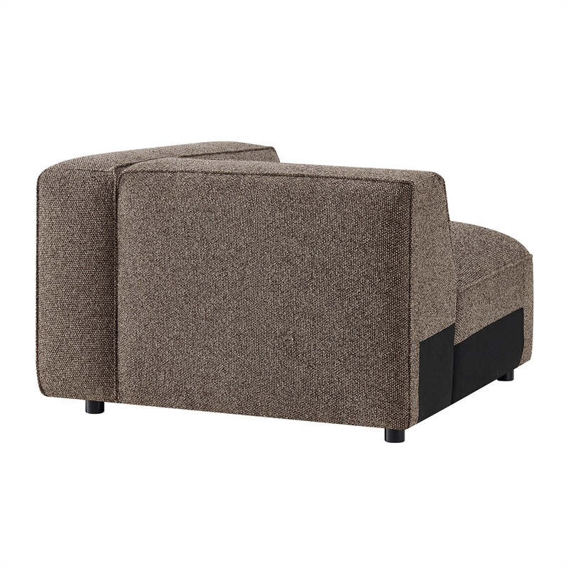 Auren Lattice Boucle Right-Facing Arm Chair with Pocket Spring Seat in Earth