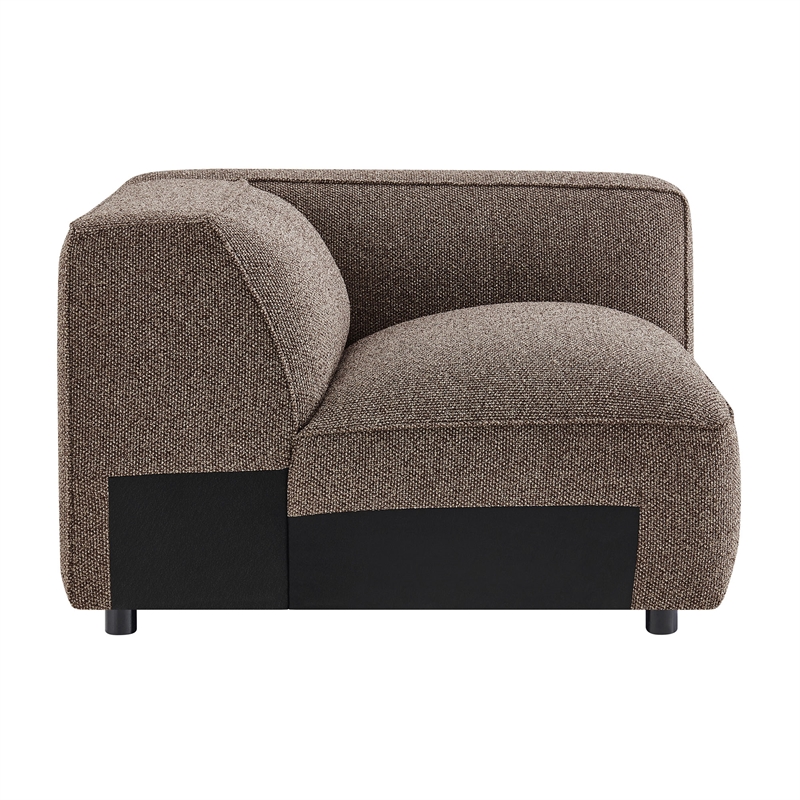 Auren Lattice Boucle Right-Facing Arm Chair with Pocket Spring Seat in Earth