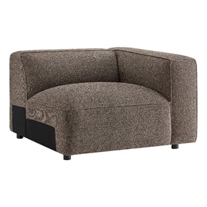 Auren Lattice Boucle Right-Facing Arm Chair with Pocket Spring Seat in Earth