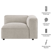 Auren Lattice Boucle Right-Facing Arm Chair with Pocket Spring Seat in Fog