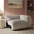 Auren Lattice Boucle Right-Facing Arm Chair with Pocket Spring Seat in Fog