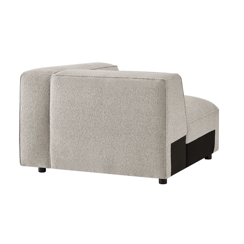 Auren Lattice Boucle Right-Facing Arm Chair with Pocket Spring Seat in Fog