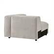 Auren Lattice Boucle Right-Facing Arm Chair with Pocket Spring Seat in Fog