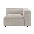 Auren Lattice Boucle Right-Facing Arm Chair with Pocket Spring Seat in Fog