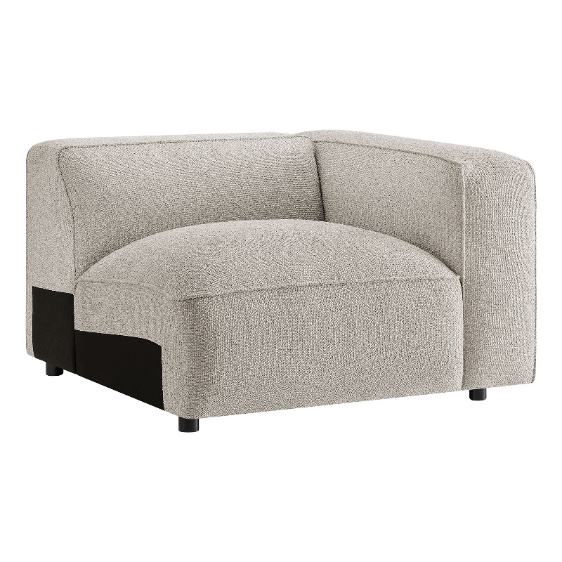 Auren Lattice Boucle Right-Facing Arm Chair with Pocket Spring Seat in Fog