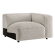 Auren Lattice Boucle Right-Facing Arm Chair with Pocket Spring Seat in Fog