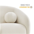 Holland Swivel Chenille Fabric Armchair in Cream
