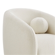 Holland Swivel Chenille Fabric Armchair in Cream