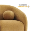 Holland Swivel Chenille Fabric Armchair in Mustard