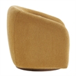Holland Swivel Chenille Fabric Armchair in Mustard