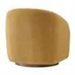 Holland Swivel Chenille Fabric Armchair in Mustard