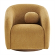 Holland Swivel Chenille Fabric Armchair in Mustard