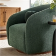 Holland Swivel Chenille Fabric Armchair in Pine