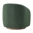 Holland Swivel Chenille Fabric Armchair in Pine