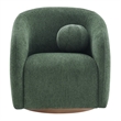 Holland Swivel Chenille Fabric Armchair in Pine