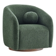 Holland Swivel Chenille Fabric Armchair in Pine